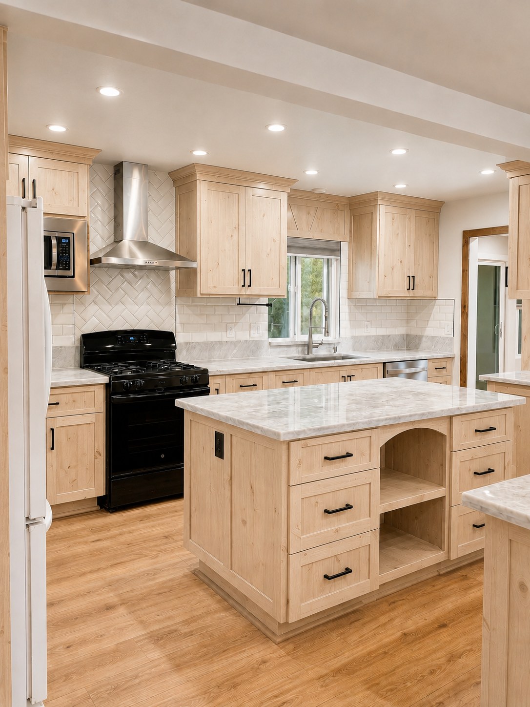 Kitchen Cabinet Refinishing — before
